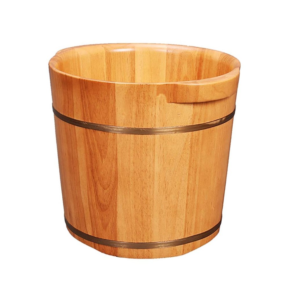 BABYCE Foot Soak Handmade Wooden Footbath Tubs, Foot Relaxing Barrel Foot Bath Spa Bowl for Feet Stress Relief (Color : A)
