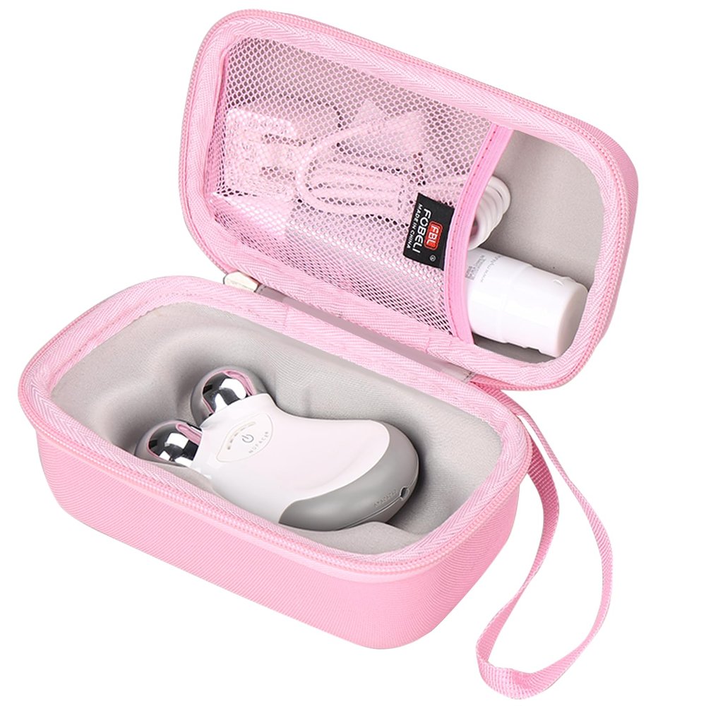 FBLFOBELI Hard Travel Case for NuFACE Mini/MINI+ Starter Kit, Hunvva EP-300 Mini Microcurrent Facial Device (Case Only) (Pink)