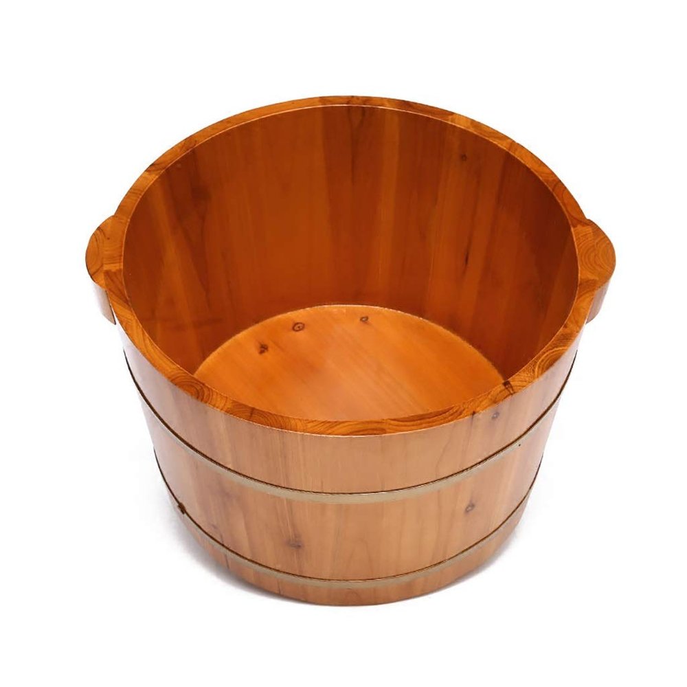 BABYCE Foot Soak Handmade Wooden Footbath Tubs, Foot Relaxing Barrel Foot Bath Spa Bowl for Feet Stress Relief