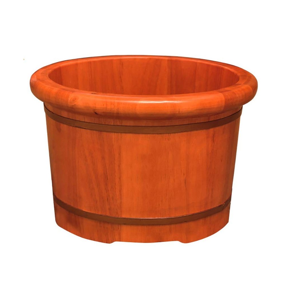 BABYCE Foot Soak Massage Foot Barrel, Volume Smooth Surface Sauna Wooden Bucket Foot Bath Spa Bowl for Feet Stress Relief (Color : A)