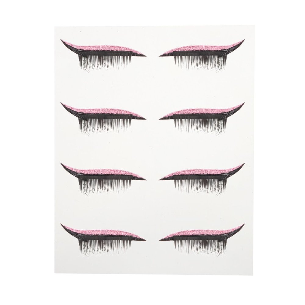 Beavorty 4pairs Self-adhesive Eyeliner Stickers Shiny Lash Decals for Quick Eye Makeup Easy to Apply for Enhancing Eye Shape for Everyday Looks