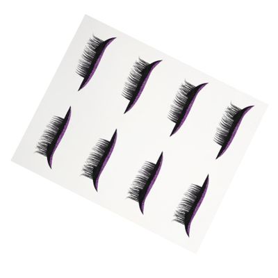Beavorty 4pairs Adhesive Eyeliner and Eyelash Stickers for Women Easy Application Eye Line Decals for Daily Makeup Glitter Design