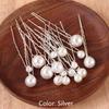 32 Pcs Pearl Hair Pins Bridal Wedding U Shape Hair Accessories Bobby Clips for Brides and Bridesmaids Hair Style view 3