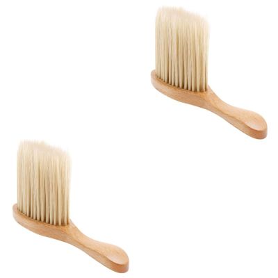 FOMIYES 2pcs Barber Brush for Hair Cutting and Shaving Gentle Neck Duster for Hair Removal for Barbers and Stylists Comfortable Grip for Maximum Control for Salons and Home Use