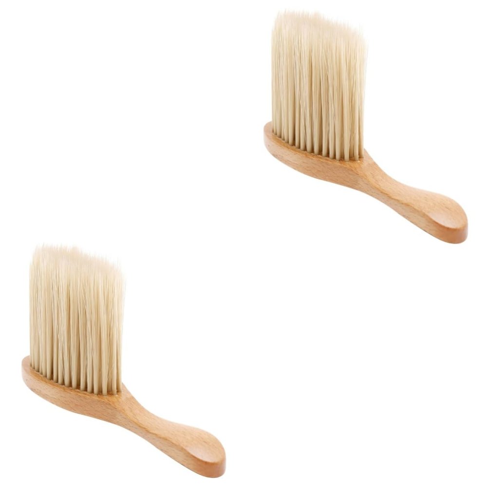 FOMIYES 2pcs Barber Brush for Hair Cutting and Shaving Gentle Neck Duster for Hair Removal for Barbers and Stylists Comfortable Grip for Maximum Control for Salons and Home Use