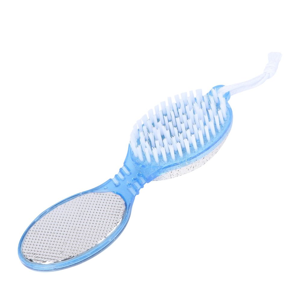 FOMIYES Foot Care Kit Exfoliating Tool Pumice Stone Nail File and Brush Ergonomic Design for Smooth Skin and Reduction Random Color
