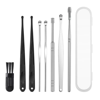 TENWEL 8-Piece Earpick Tool, Earpick Tool, Household Convenience, Cleaning Brush Earpick Spoon