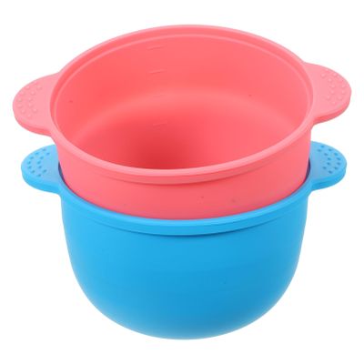 CIMAXIC 2pcs Silicone Wax Bowls High Temperature Resistant Non-stick Melting Bowls for Hair Removal for Waxing Easy Cleanup Random Colors