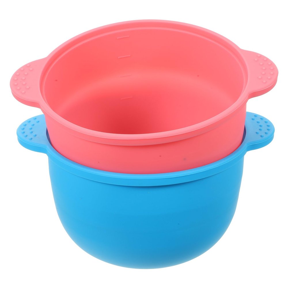 CIMAXIC 2pcs Silicone Wax Bowls High Temperature Resistant Non-stick Melting Bowls for Hair Removal for Waxing Easy Cleanup Random Colors