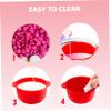 CIMAXIC 2pcs Silicone Wax Bowls High Temperature Resistant Non-stick Melting Bowls for Hair Removal for Waxing Easy Cleanup Random Colors view 2