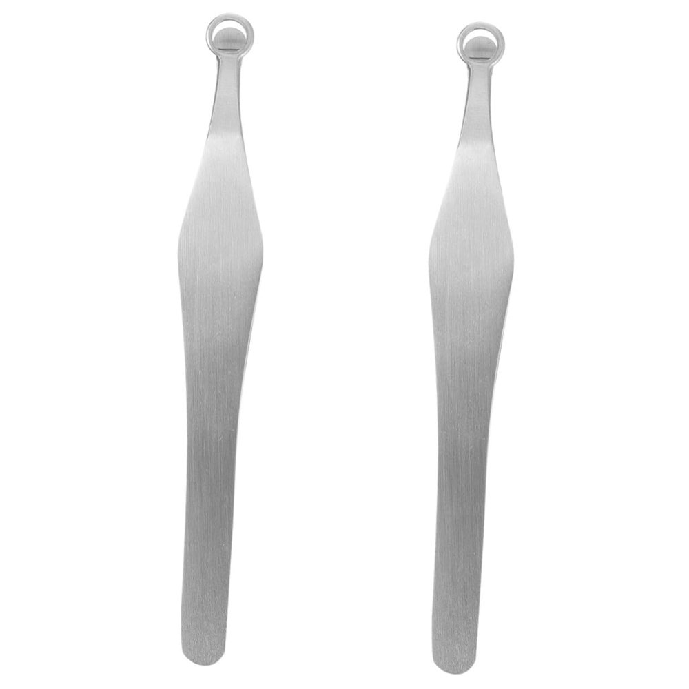 Beavorty 2pcs Nose Hair Trimmer Tool Round Design Ergonomic Handle for and Easy Grooming Tweezer for Hair Removal