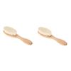 Beavorty 2pcs Natural Handle Beard Brush for Men Hair Brush for Curly Hair Mustache view 1