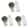 Beaupretty 3pcs Hair Shaving Brush Aluminum Handle for Men Cleansing Brush for Smooth Shaving view 1