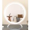 APLUSH Three-Color Light, Smart Touch, Round with Light Makeup Mirror, Modern Simple Makeup Mirror, for Various Bathroom, Bedroom(White,Small) view 1