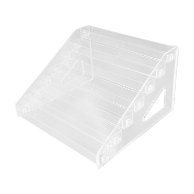Clear Nail Polish Display Holder Organizer, 7 Layers Acrylic Organizer Storage Tray Rack Stand Holder for Cosmetic Eyeglasses Lash Display