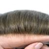 French Lace Front Mens Toupee European Human Hair Piece Bleached Knots Natural Hairline Men Hair System Toupee for Men Hair Prostesis7X9"-100% density#7 Very Light Brown view 3