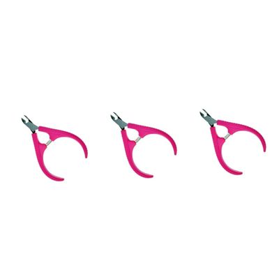 FOMIYES 3pcs Professional Nail Toenail Nipper Cuticle Cutter Nail Clippers High Hardness Fine Steel Rose Red for Home and Salon Use