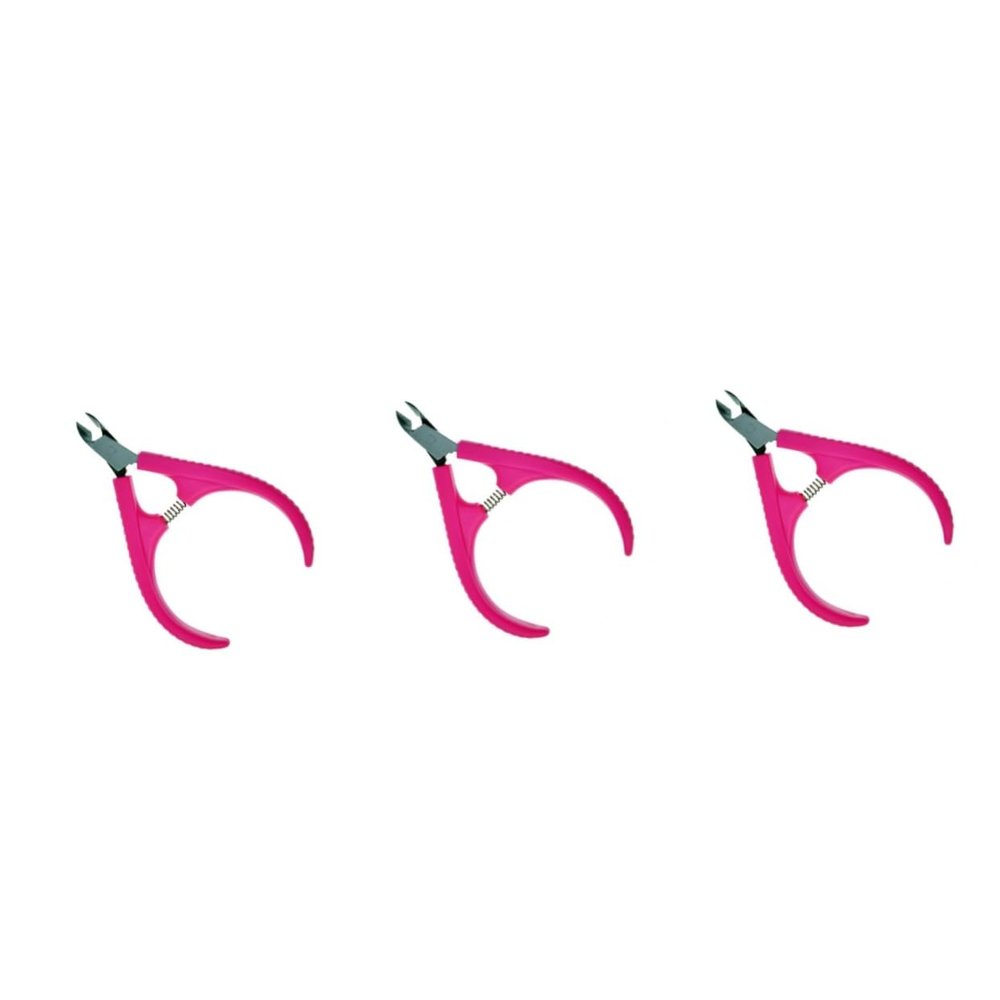 FOMIYES 3pcs Professional Nail Toenail Nipper Cuticle Cutter Nail Clippers High Hardness Fine Steel Rose Red for Home and Salon Use
