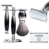 FREED customized gifts Engraving Luxury Men's Safety Razor set, Aluminum Alloy Material incloud 120 Japanese Stainless Steel Blades,It's the best gift for men, fathers,or birthdays. view 1