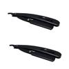 Cabilock 2pcs Stainless Steel Manual for Men Vintage Black Folding Straight for Barbers for Shaving Beard and Fine Hair Easy to Use and Travel-friendly view 1