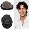 Mens Toupee Hair Piece Toupee For Men Real Human Hair Full French Lace Hair System For Men Hair Replacement System Mens Hair Piece For Men Protesis Capilar Para Hombre6x8-1# JET BLACK view 1