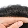 Mens Toupee Hair Piece Toupee For Men Real Human Hair Full French Lace Hair System For Men Hair Replacement System Mens Hair Piece For Men Protesis Capilar Para Hombre6x8-1# JET BLACK view 3