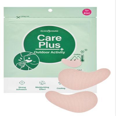 OLIVE YOUNG Care Plus Outdoor Patch 4 Pairs | Outdoor Activities Sun Patch with Cooling, Moisturizing effect through Close Adhesion to Skin