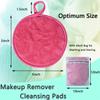 Large Reusable Makeup Remover Pads for Face, Soft Microfiber Makeup Remover Cloths Washable, Premiun 5 INCH Face Cleaning Pad with Laundry Bag, 24 Pack Pink view 2