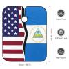 American and Nicaragua Flag Barber Cape Professional Hair Cutting Apron Hairdresser Cape Salon Cape for Men Women view 2