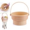UPTOZOBLY 3 in 1 Brush Cleaning Mat with Brush Drying Holder, Silicone Makeup Brush Cleaner Mat Make Up Brush Cleaning Bowl Cosmetic Brush Washing Tool for Makeup Brush, Sponge, Powder Puff (Khaki) view 1