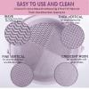 UPTOZOBLY 3 in 1 Brush Cleaning Mat with Brush Drying Holder, Silicone Makeup Brush Cleaner Mat Make Up Brush Cleaning Bowl Cosmetic Brush Washing Tool for Makeup Brush, Sponge, Powder Puff (Khaki) view 3