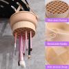 UPTOZOBLY 3 in 1 Brush Cleaning Mat with Brush Drying Holder, Silicone Makeup Brush Cleaner Mat Make Up Brush Cleaning Bowl Cosmetic Brush Washing Tool for Makeup Brush, Sponge, Powder Puff (Khaki) view 4