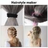 Beaupretty Hair Bun Maker Set - 8 Donut Makers, 40 U-Shaped Bobby Pins, 5 Black Hair Ties, 2 Pink Hair Tail Tools view 3