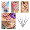 6Pcs Metal Nail Files Nail File Diamond Dust for Natural Nails Stainless Steel Nail Files with Pointed Tip Non Slip Handle Fingernail Files Diamond Nail File for Salon and Home, 8 Inches view 2