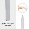 6Pcs Metal Nail Files Nail File Diamond Dust for Natural Nails Stainless Steel Nail Files with Pointed Tip Non Slip Handle Fingernail Files Diamond Nail File for Salon and Home, 8 Inches view 3