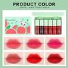 Eakroo 6 Colors Watermelon Lip Stain Set, Korean Velvet Watery Lip Tint Moisturizing Mini Liquid Lip Gloss, Lipstick for Women, Blush for Cheeks, Cute Stuff, Long-Lasting, Vivid Color, High Pigment view 3