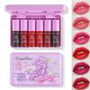 6 Colors Grapes Lip Tint Stain Set, Korean Lip Gloss Watery Lip Stain, Lipstick for Women, Lip Gloss for Girls, Blush for Cheeks, Non-Stick Cup, Waterproof, High Pigment, Lip Tint Makeup view 1