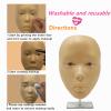 Makeup Practice Face, Liflikee Makeup Mannequin Face with Makeup Practice Face Board,Silicone Full Face Practice Eyelash Eye Shadow, for Emerging Makeup Artist, Girl's Gift, Reusable makeup Face(C01) view 4