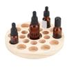 AHANDMAKER 22 Slots Small Essential Oil Bottle Holder, Wood Round Storage Display Rack Tabletop Essential Oil Bottles Wooden Storage Display Stand for Home Salon view 1