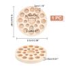 AHANDMAKER 22 Slots Small Essential Oil Bottle Holder, Wood Round Storage Display Rack Tabletop Essential Oil Bottles Wooden Storage Display Stand for Home Salon view 2