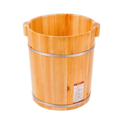 BABYCE Foot Massager Spa Adult Heightening Wooden Foot Basin, Household with Lid Foot Bath, Foot Bath, Foot Bath Barrel Household, Covered Foot Bath, Fragrant Fir Foot Bath Barrel, 40cm (Color : A)
