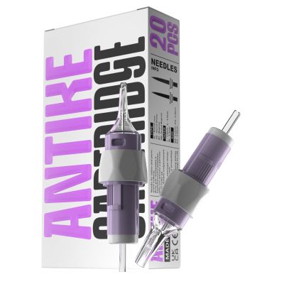 ANTIKE Clouds Pro Tattoo Cartridge Needles #12(5RS) 20Pcs 0.35mm with Soft Finger Ledge Standard M-Taper Disposable Tattoo Needles with Membrane Round Shader EN11P-FG-20-1205RS