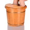 BABYCE Foot Massager Spa Solid Wood Foot Tub,Oak Foot Bath Natural Log Household Heightening Smooth Delicate Pedicure Barrels with Lid Foot Spa Household Wash Ba view 1
