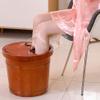 BABYCE Foot Massager Spa Foot Tub, Adult Oak with Lid Foot Bath Barrel Removable Household Wash Basin Handmade, 2 Styles, 39x35x31cm Foot Spa Household Wash Ba (Color : B) view 2
