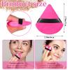 6 Pieces Powder Puff Face Soft Triangle for Loose and Body Powder, Velour Makeup Sponge Set Setting Powder Puff Makeup Tools view 3