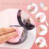6 Pieces Powder Puff Face Soft Triangle Pink Valentines Day Gifts for Loose and Body Powder, Velour Makeup Sponge Set Setting Powder Puff Makeup Tools view 4