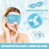 Cold Cooling Face Eye Masks,3PCS Reusable Gel Eye Ice Pack Cold Therapy Gel Bead Eye Mask with Plush Backing for Face SPA,Headache,Puffiness,Migraine,Stress Relief,Skin Care,Dry Eyes,Dark Circles view 2