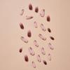 Fall Press on Nails Medium Almond SWEKKE Fake Nails Brown Gradient Full Cover Leaves False Nails with Designs Glitter Glossy Glue on Nails Manicure Artificial Acrylic Nails for Women Girls 24Pcs view 3