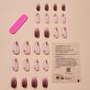 Fall Press on Nails Medium Almond SWEKKE Fake Nails Brown Gradient Full Cover Leaves False Nails with Designs Glitter Glossy Glue on Nails Manicure Artificial Acrylic Nails for Women Girls 24Pcs view 4