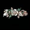 Barrette Crystal Hairpin Flower Barrettes Resin Foral Hair Clip Headwear For Woman Girls Hair Styling Accessories (Color : green) view 1